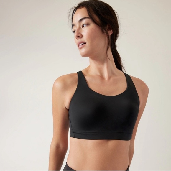 Athleta Advance Bra Black Sport Gym Size 34B - Picture 3 of 12